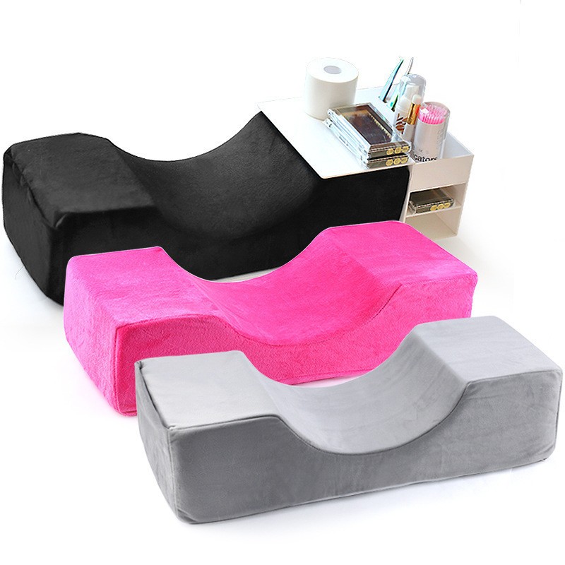 Lash Pillow Manufacturer - Pink Black Memory Foam Vacuum Compression
