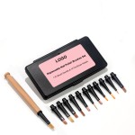 Nail Brush Heads Manufacturer - Custom 12 Pcs Blue Marble Handle