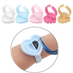 Glue Rings Manufacturer - Hot Pink Heart Plastic Lash Extension Tool