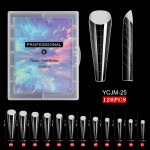 美甲模型源头工厂-可定制120片塑料凝胶双头延长