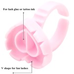 Glue Rings Manufacturer - Hot Pink Heart Plastic Lash Extension Tool