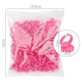 Glue Rings Manufacturer - Hot Pink Heart Plastic Lash Extension Tool