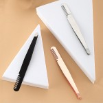 Eyebrow Tweezers Manufacturer - Custom Black Gold Rose Gold Metal Comb