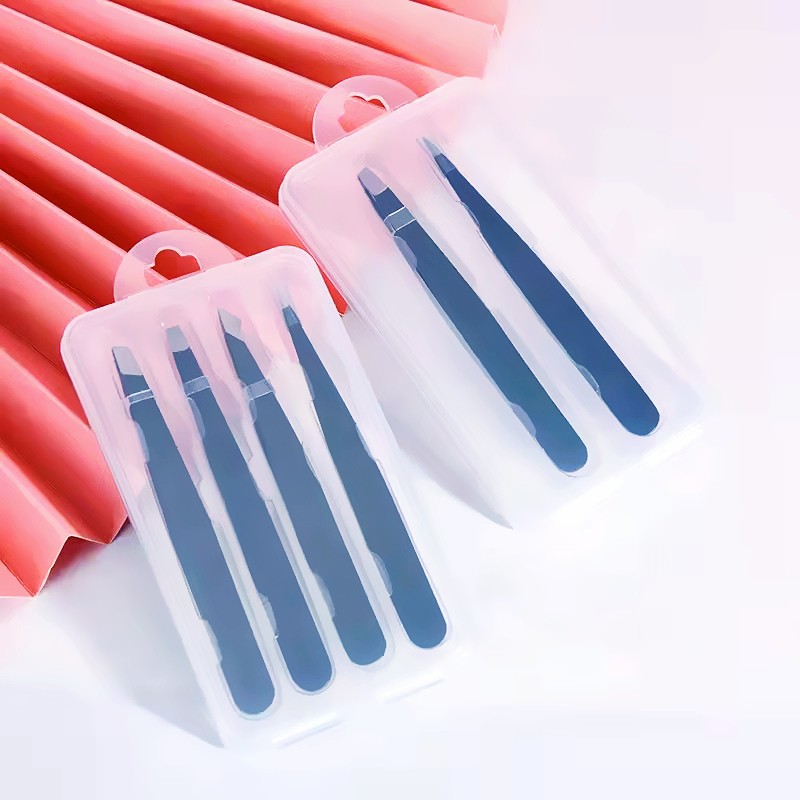 Tweezer Set Factory - Wholesale 4 Pcs Black Brow Display Professional