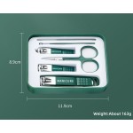 指甲钳套装源头工厂-4件深绿色美甲礼品批发