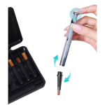 Nail Brush Heads Manufacturer - Custom 12 Pcs Blue Marble Handle