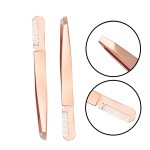 Eyebrow Tweezers Manufacturer - Custom Black Gold Rose Gold Metal Comb