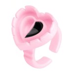 Glue Rings Manufacturer - Hot Pink Heart Plastic Lash Extension Tool