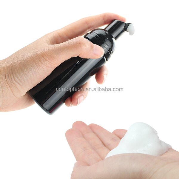 Plastic Foam Pump Bottle Manufacturer - Wholesale 50ml PET Black Empty Cosmetic Facial