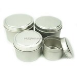 Gold Candle Jars Supplier - New Arrival Customized Diy 2oz Round Metal Tins Crafts