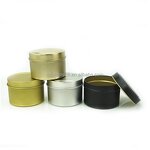 Gold Candle Jars Supplier - New Arrival Customized Diy 2oz Round Metal Tins Crafts