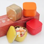 Square Candle Metal Jar Factory - 5.5cm4.2cm 50ml Tinplate Boxs Candy Pot Storage