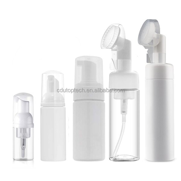 Plastic Foam Pump Bottle Supplier - 30ml-200ml Empty Clear White pink PET Facial