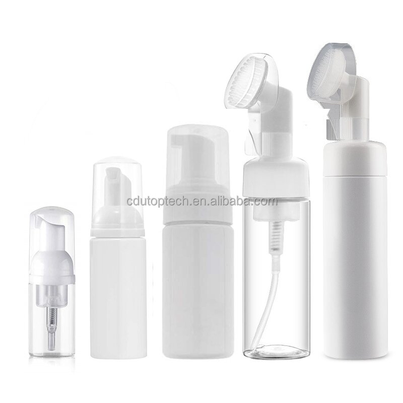 Plastic Foam Pump Bottle Supplier - 30ml-200ml Empty Clear White pink PET Facial