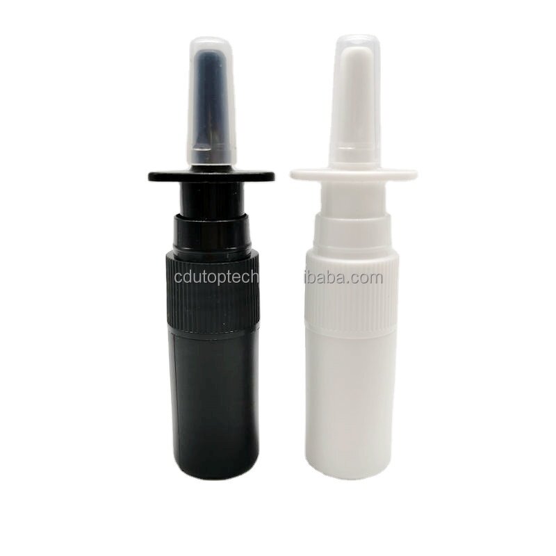 Nasal Spray Bottles Supplier - 5ml HDPE Solid White Black Empty Mist Spray with Pump
