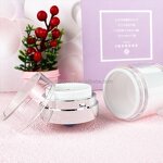 Airless Jar Supplier - 50ml Double Walled Refillable Plastic Cosmetic Lotion Cream