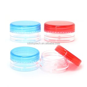 Mini Transparent Cosmetic Container Factory - 2g-10g Clear White Plastic Sample with Lids