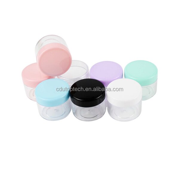 Mini Cosmetic Container Supplier - Transparent Sample PS Clear 10g-20g Plastic Cream