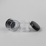 Mini Cosmetic Container Supplier - Transparent Sample PS Clear 10g-20g Plastic Cream