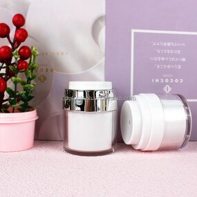 Airless Cream Pump Pot Supplier - 15ml-50ml Plastic Luxury Cosmetic 15g-50g Packaging