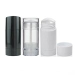 Deodorant Tube Supplier - 75ml-75g Round Twist up Black White Clear Empty Plastic