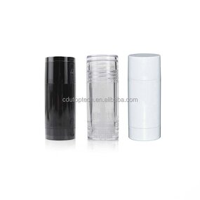 Salve Plastic Deodorant Tube Factory - 15ml-15g Round Twist up Black White Clear Empty