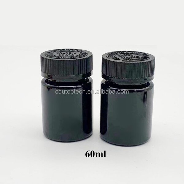 Medicine Supplement Bottle Factory - 60ml 2oz PET Amber Black Child Proof Cap Screw
