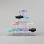 Mini Cosmetic Container Supplier - Transparent Sample PS Clear 10g-20g Plastic Cream