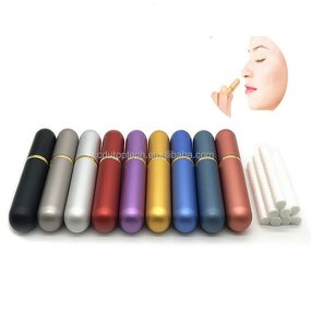 Metal Aluminum Inhaler Manufacturer - Refill Blank Nasal Tube Bottles (10 Colors Stock)