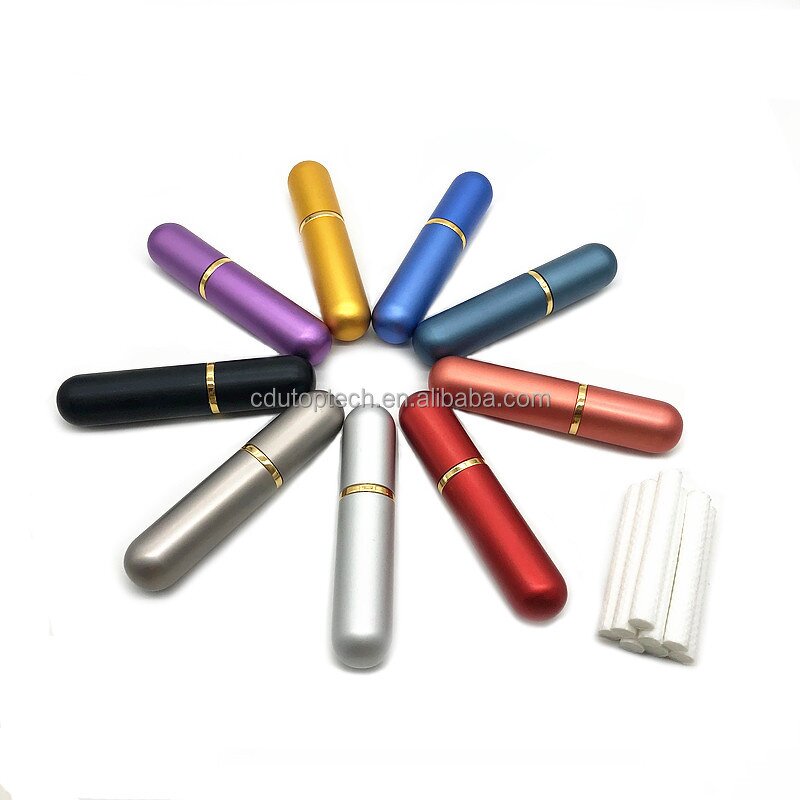 Essential Oil Inhaler Supplier - Metal Aromatherapy Blank with High Quality Wicks