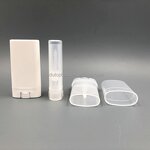 Solid Perfume Containers Manufacturer - Stock Black White Plastic DIY Oval Lipstick Tube