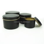 Gold Candle Jars Supplier - New Arrival Customized Diy 2oz Round Metal Tins Crafts