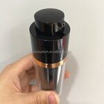 Airless Pump Bottle Manufacturer - 15ml-50ml Plastic Luxury Black Gold Rotating Twist