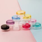 Mini Transparent Cosmetic Container Factory - 2g-10g Clear White Plastic Sample with Lids