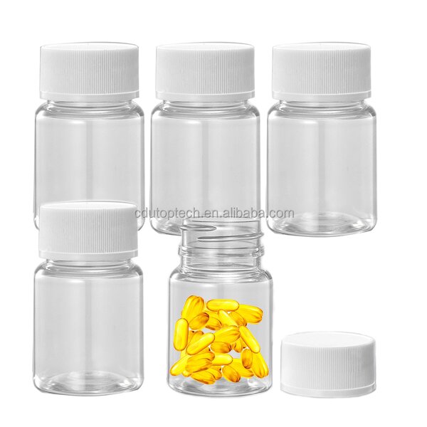 Capsule Medical Bottle Factory - Ready to Ship 20ml White Clear Empty Plastic Pill