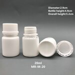 Capsule Medical Bottle Factory - Ready to Ship 20ml White Clear Empty Plastic Pill