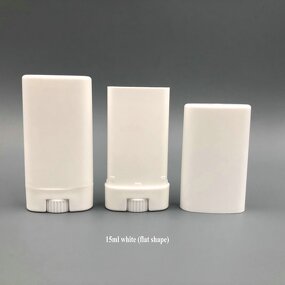 Deodorant Stick Container Supplier - 15ml-15g Plastic Empty Oval Flat Shape Twist up