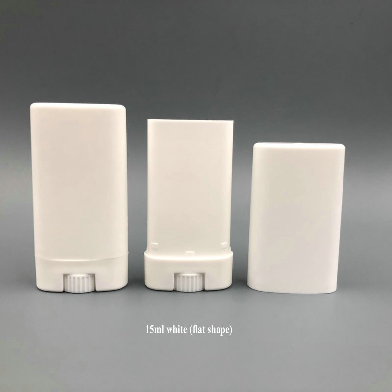 Deodorant Stick Container Supplier - 15ml-15g Plastic Empty Oval Flat Shape Twist up