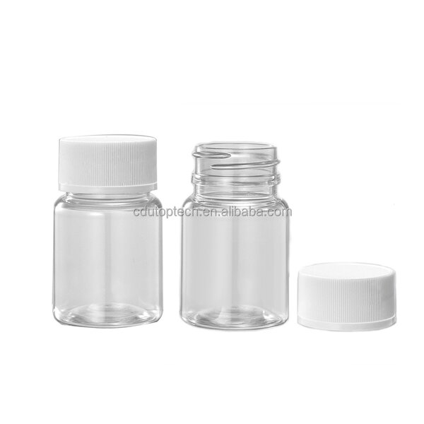Powder Medicine Bottles Manufacturer - 20ml Solid White Clear Empty Plastic Pill Container