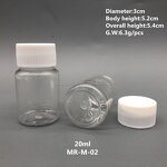 Capsule Medical Bottle Factory - Ready to Ship 20ml White Clear Empty Plastic Pill