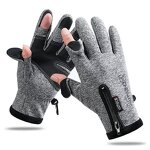 SBR Fishing Gloves Factory - Waterproof 2 Cut Fingers Anti Slip Flexible Touchscreen Fleece