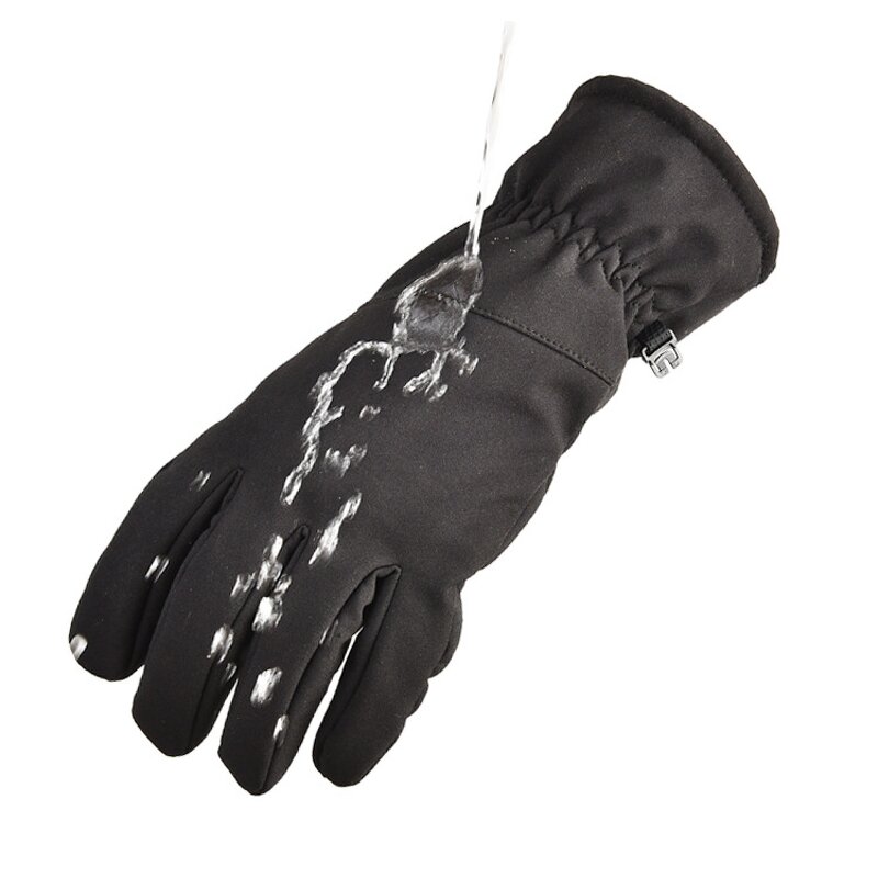 Men Winter Cycling Gloves Supplier - Full Finger Soft Shell Waterproof Windproof Fleece