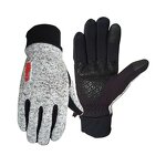 Warm Knit Wrist Gloves Factory - Grey Fleece Touchscreen Winter for Workout Men Women