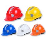 Safety Helmet Supplier - Industrial V Type 4 Suspension Points Slotted ABS Reflective