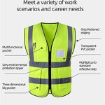 Reflective Safety Vest Supplier - Custom Logo Printing Night Vision Construction Traffic