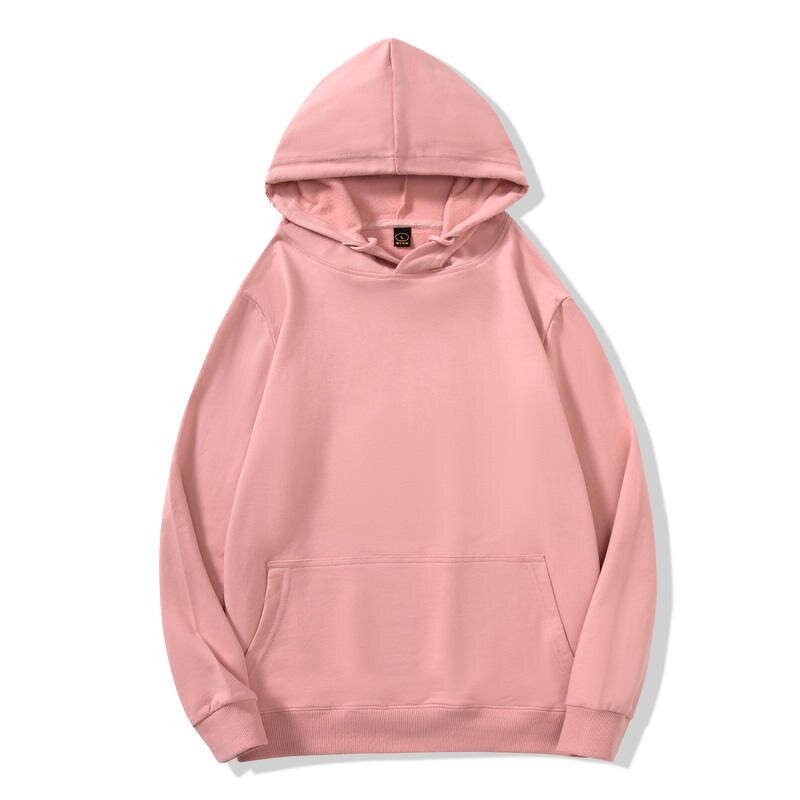 Heavyweight Hoodies Supplier - Autumn Winter Customized Printed Plush Thickened Solid Color Men's Fashion