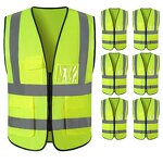 High Vis Reflective Vest Supplier - Breathable Fabric Multi-pocket Traffic Gas Station Work