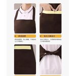 Custom Logo Apron Supplier - Waiter Salon Barber Work Waitress Kitchen Cotton with Logo