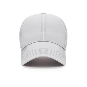 Laser Cut Baseball Cap Supplier - Custom Men 6 Panel Perforated Rubber Logo Quick Dry Uv
