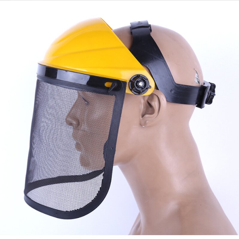 Logging Safety Helmet Factory - Face Shield Steel Mesh Visor for Garden Forest